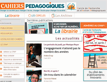 Tablet Screenshot of cahiers-pedagogiques.com